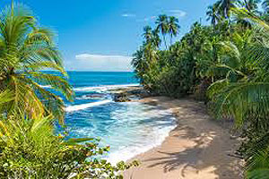 Costa Rica island beach view
